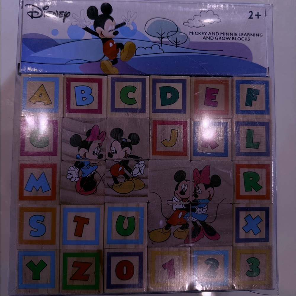 Disney Mickey & Minnie Alphabet Learning Blocks - Multicolor NIB